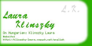 laura klinszky business card